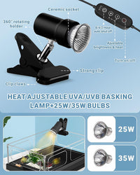 GOZILLA acrylic small turtle tank kit with basking lamp, filter and decorations - view 4