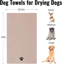 Puomue 2 Pack Microfiber Dog Towels for Drying Dogs - Camel / 40 x 23.6 inches - 2 Pack - image 3
