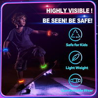 GiftInTheBox LED light up bracelets for kids in red, orange, yellow, green, blue and pink - view 6