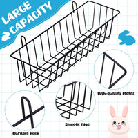 Therwen 4 Pcs Rabbit Hay Feeder Guinea Pig Heavy Duty Metal Frame Hay - 12.4 x 3.9 x 3 Inches - image 3