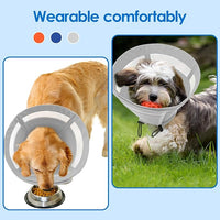 SAWMONG Soft Dog Cone for Small Dogs, Adjustable Pet Recovery Collar to Stop Licking, Comfy Elizabeth E-Collar for Dogs After Surgery Alternative (S,Grey)