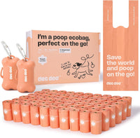 Deo Doo Dog Poop Bags with Handles & Holder, Peach Scented - Peach / 1 Count (Pack of 720)