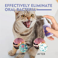 Pet Clean Teeth Spray, Teeth Cleaning Spray for Dogs & Cats, Targets Tartar & Plaque, Eliminate Bad Breath, Without Brushing