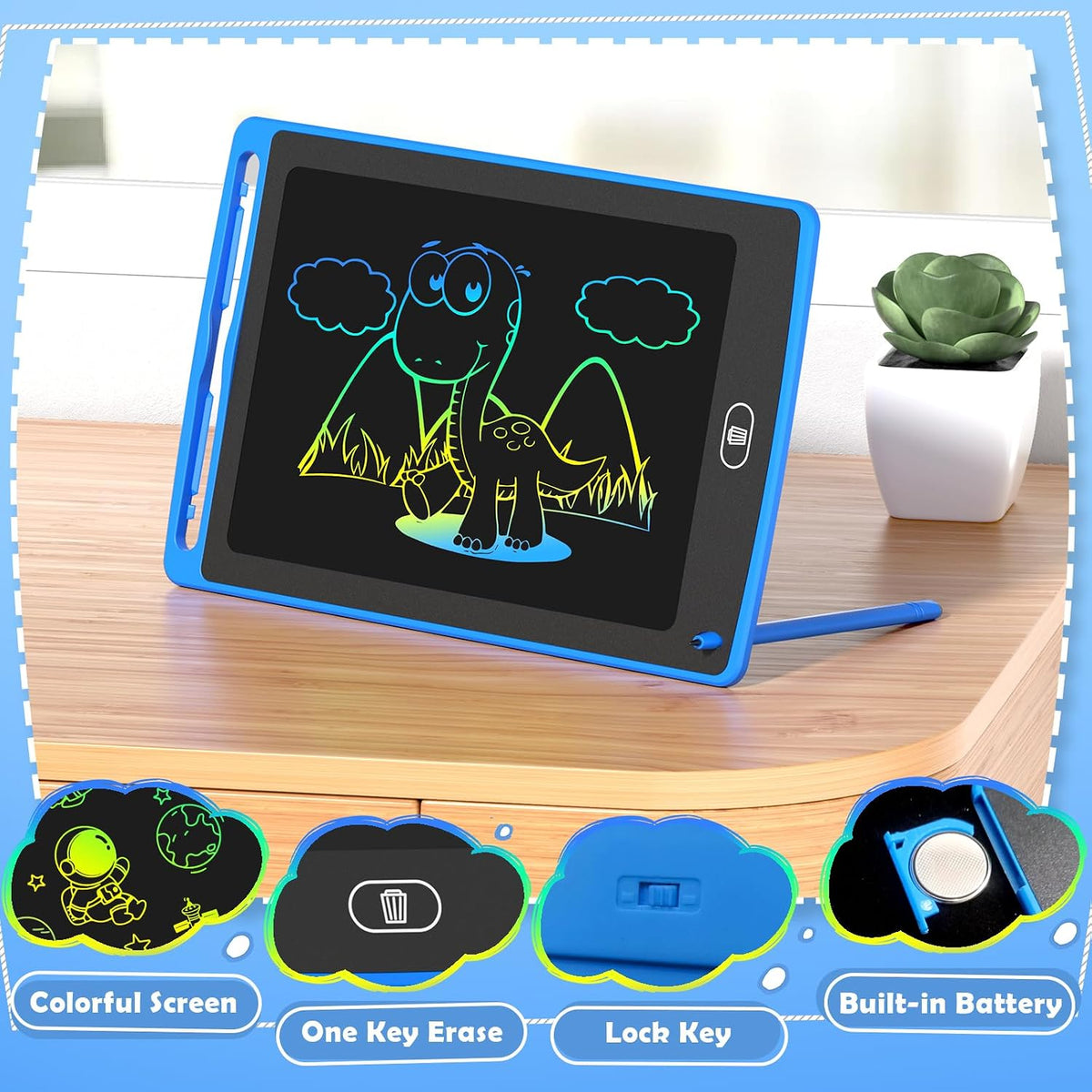 4 Pack LCD Writing Tablet for Kids - Multicolor - 4 Pack - image 3