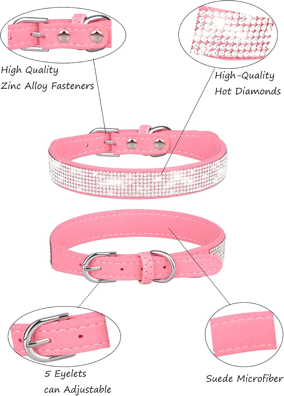 Dog Collar for Small Dogs - S / pink - image 2