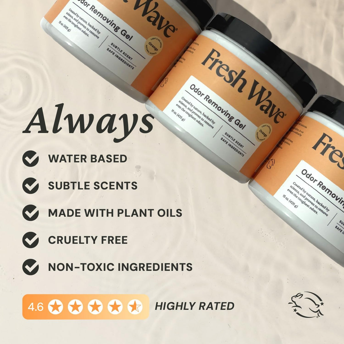 Fresh Wave Lemon Odor Removing Gel - Orange / 15 Fl Oz (Pack of 1) - image 3
