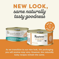 Applaws Natural Wet Cat Food in Broth, Limited Ingredient Canned Wet Cat Food, No Additives, Made with Natural Ingredients, Chicken Breast & Tuna Fillet in Broth (24 x 2.47oz Cans)