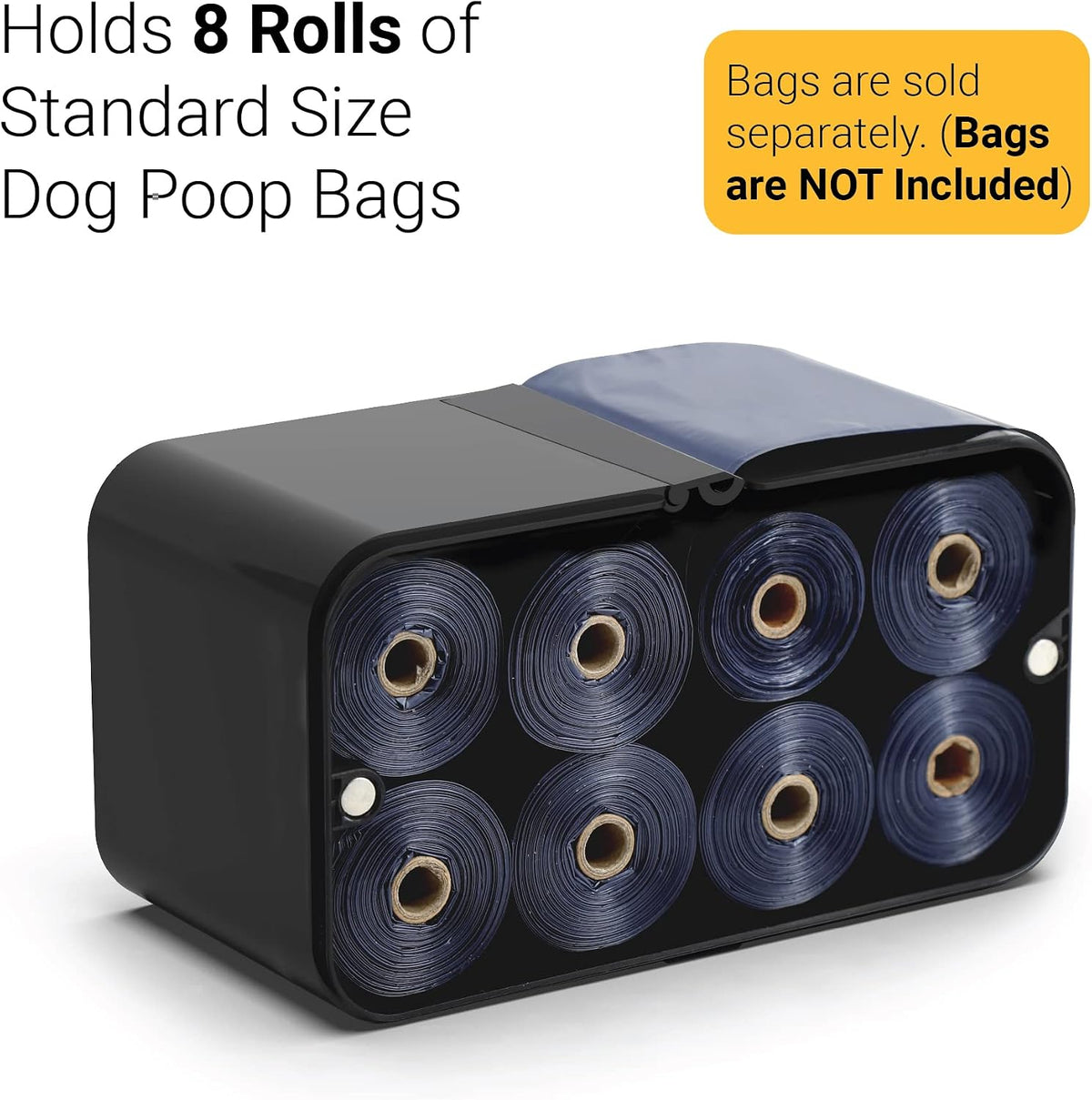 SVD.PET Dog Poop Bag Dispenser, Wall Mount Waste Bag Dispenser - Black / 1 Dispenser only - image 4