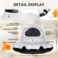 MIKK Cat Laser Toy Cat Feather Toys 2-in-1 Interactive for Indoor Cats Automatic with Remote Control Moving Ambush USB-C Rechargeable Electronic Kitten Toy for Indoor Exercise
