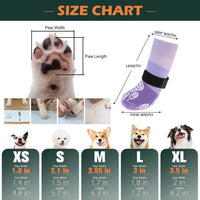 Anti Slip Dog Socks to Prevent Licking Paws with Grippers Black – Essentials for Dogs - Purple / X-Small - image 2