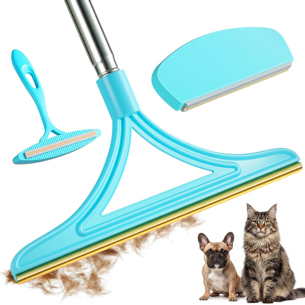 2 Pack Set Pet Hair Removal Tool - Blue