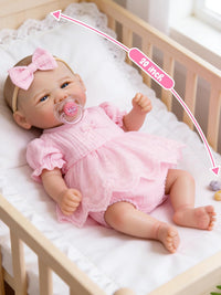 EKOKIZ blue reborn baby doll dress set with hairband and shoes for 17 to 20 inch dolls - view 13