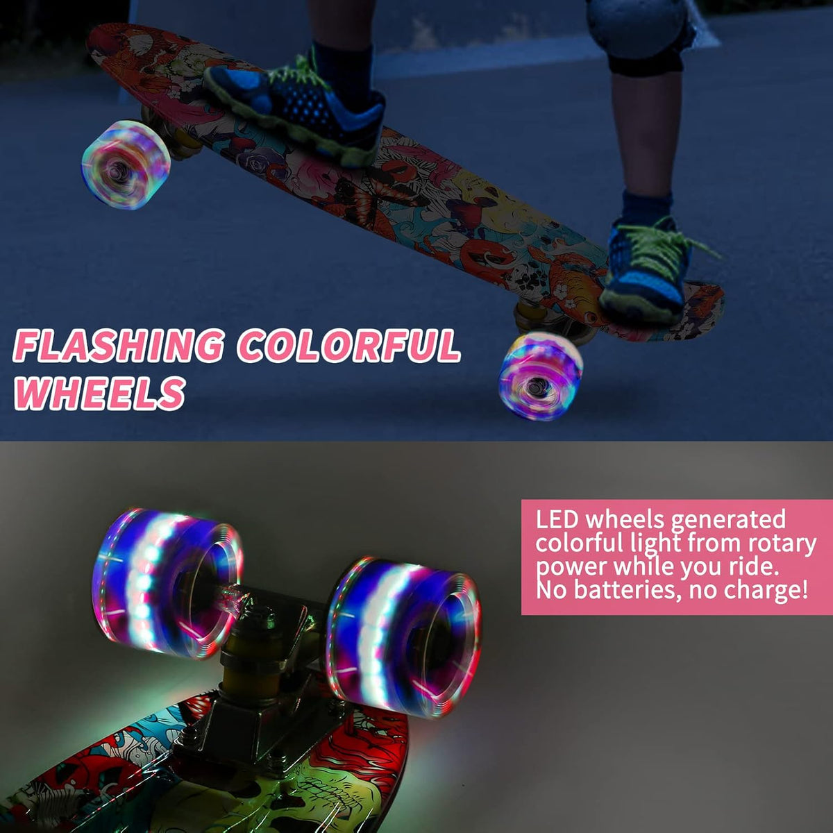 Skateboards, 22" Complete Skateboard - Butterfly - image 2