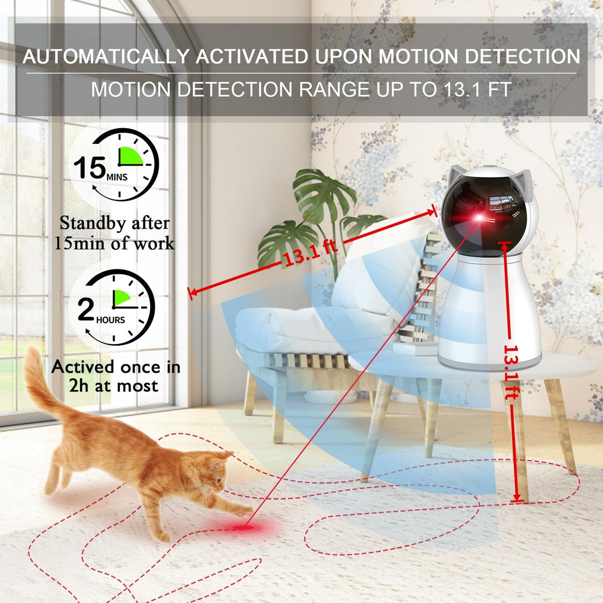 YVE Life Interactive Cat Toys Laser for Indoor Cats - White - image 3