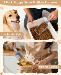 2-Pack Dog Food Scoop 1 Cup - Gray - image 2