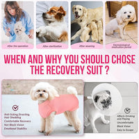 Lukovee Recovery Suit for Dogs, Onesie Surgery Recovery Suit for Female Male Dogs, Abdominal Wounds Cone E-Collar Alternative Prevent Licking Spay Recovery Suit (Peach,XL)