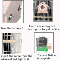 Parakeet Nesting Box, Bird Nest House - L- 7.08 x 5.90 x 7.87 in - image 4