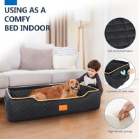 XIEEAOZEE Large Dog Car Seat for Pets Under 100 lbs - Black - image 4