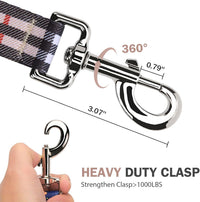 Hikiko 6 ft padded double handle nylon dog leash with swivel clasp and pattern - view 3