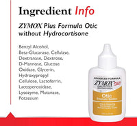 Zymox Advanced Formula Otic Plus Enzymatic Ear Solution for Dogs and Cats Without Hydrocortisone, 1.25oz