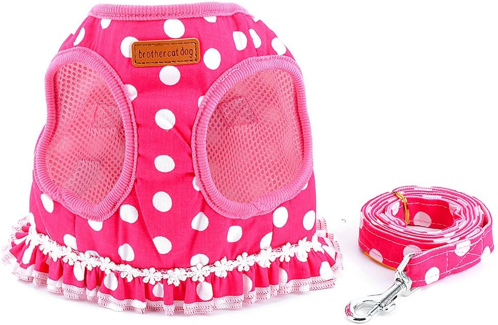 Step-in Dog Harness and Leash Set for Small Dogs - XL / pink - image 2