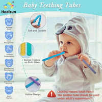 Teething Straws Sticks for Babies 6-12-18 Months - Rainbow - image 4
