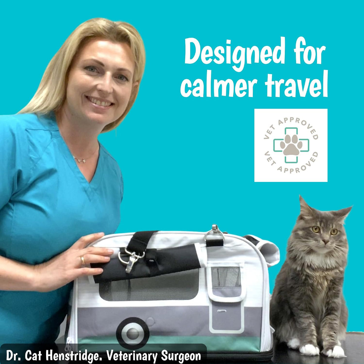 Soft-Sided Airline Approved Cat Carrier with Expandable Hideaway - Amalfi Dreams - image 2