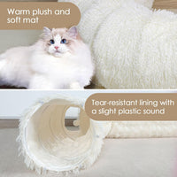 Cat Tunnel Bed for Indoor Cats - Beige - image 2