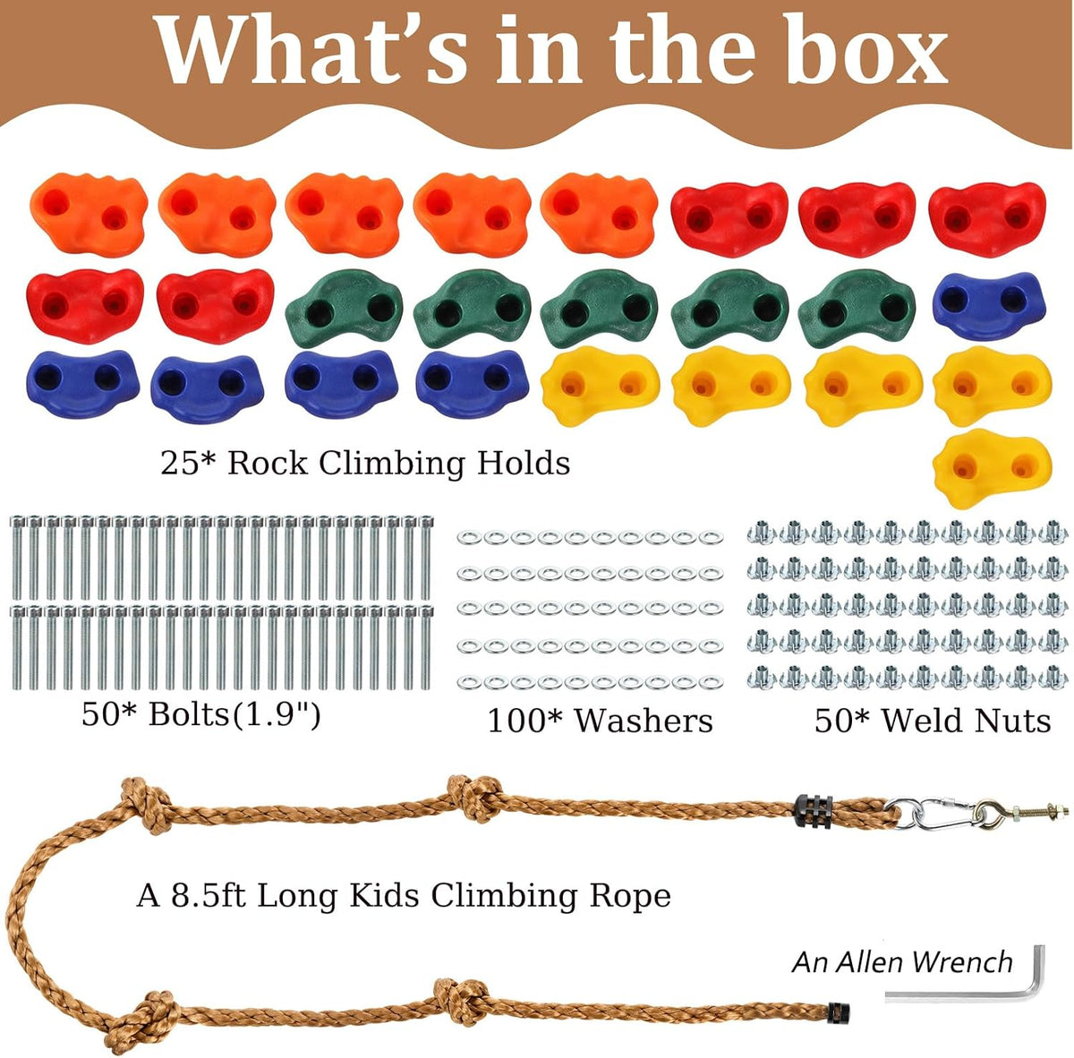 ZENFUN 25 Packs Rock Climbing Holds - image 3