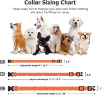 Cotton Dog Collar White and Pink Love Heart with Pendant Cute Dog - Orange Fish / M - image 3