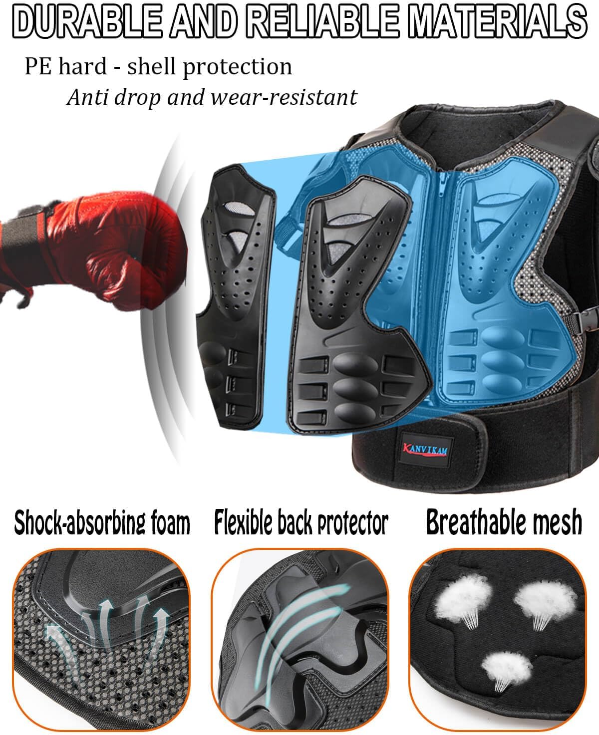DBaoXiaoMu kids dirt bike gear armor vest suit with chest, back, knee and elbow protection - view 14