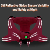 Dog Harness Step in Dog Vest Harness, Reflective Adjustable Puppy No Pull Harness Breathable Soft for Small and Medium Dogs Cats, Pink, XXS