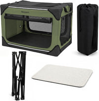 Collapsible Dog Crate for Large Dogs 36 Inch - Green / 42.0"L x 31.0"W x 31.0"H - image 3