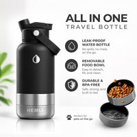 32 oz. Dog Water Bottle, Insulated Dog Travel Water Bottle - New Black / 32 oz - image 2