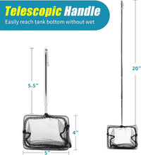 AQUANEAT Aquarium Net with Extendable Long Handle - 5 Inch - image 2