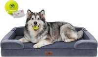 Waterproof Orthopedic Dog Bed for Extra Large Sized Dogs – Essentials for Dogs - 48 x 30 x 9 in / Dark Grey