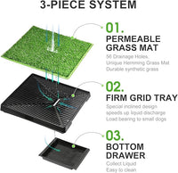 Hompet Dog Toilet Indoor Puppy Training Pad, Removable Dog Potty for Easier Clean Up,Dog Grass Pad with Tray Pet Training Grass Mat 25"×20"