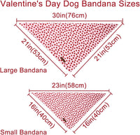 Summer Dog Bandana, UP URARA PUP Strawberry Triangle Bid Scarf for Medium Large Dogs, Cotton - HeartInPink B / L - image 4