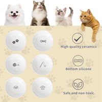 Non-Slip Cat Food Bowls, 6 Pack Whisker-Friendly Ceramic Bowls – Essentials for Cats - white - image 2