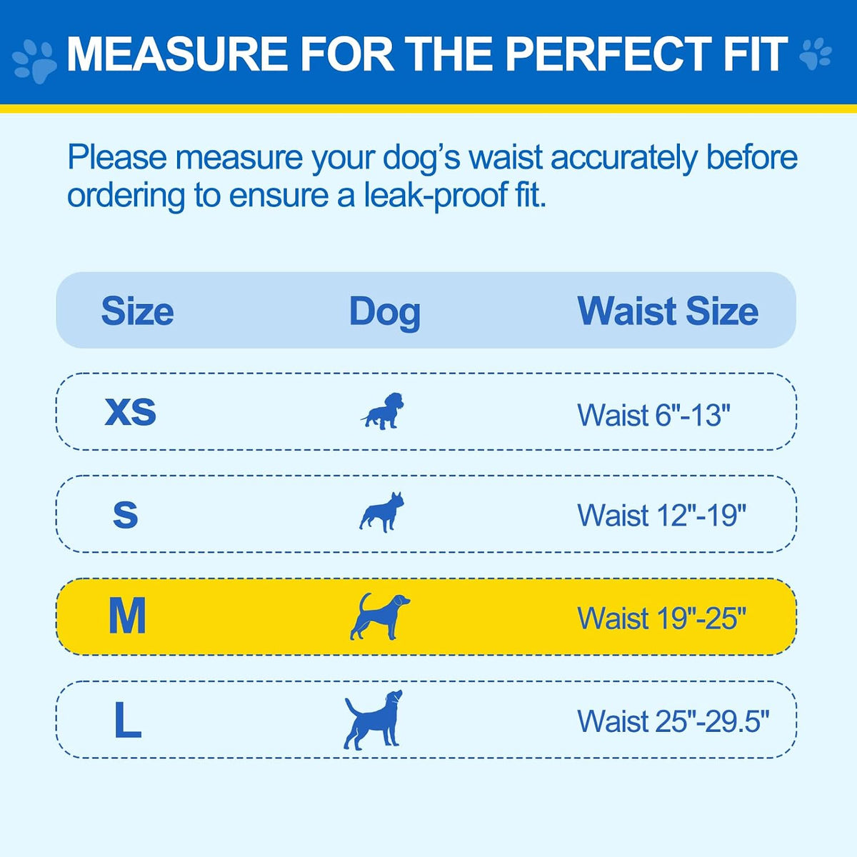 Wowflash 100 Count Dog Belly Bands for Male Dogs - Medium - image 3
