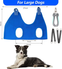 Ateson Pet Grooming Hammock - L for Large Dogs 50LB / Blue - image 2
