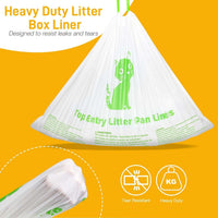 Cat Litter Box Liners Compatible with Top Entry Litter Pans Model - 1 Count (Pack of 50) - image 4