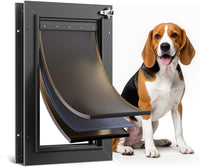 All Aluminum 3 Flaps Insulated Dog Door for Door – Essentials for Dogs - Medium