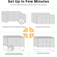 BUCATSTATE Hamster Cage 3-Level with Accessories, Includes Free Exercise Wheel, Water Bottle, Food Bowl & Hamster Hideout, Large Hamster Cage for Dwarf Hamster, Mice, Degus (24.4" L*13.7 "W*16.9" H)