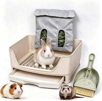 Large Rabbit Litter Box Bunny Litter Box - Brown