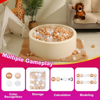 Realhaha Ball Pit Balls Baby Plastic Playpen Playball 2.15″ - Brown / 100 balls - image 3