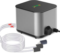 hygger Ultra Quiet Aquarium Air Pump: 6W Whisper Silent Adjustable Fish Tank Air Pump, Powerful Oxygen Aerator Bubbler Pump with Dual Outlets, Air Stone & Full Accessories for Up to 300 Gallon Tanks