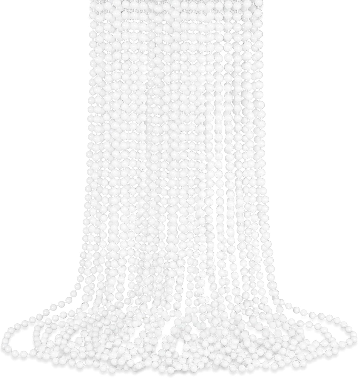 SHAOQINLIN 12 PCS Gold Bead Necklace - White