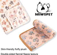 MIWOPET 3 Pack Fleece Pet Blankets Warm Bed Throw for Dogs & Cats - Brown/Pink/White / Small(23"*15") - image 3