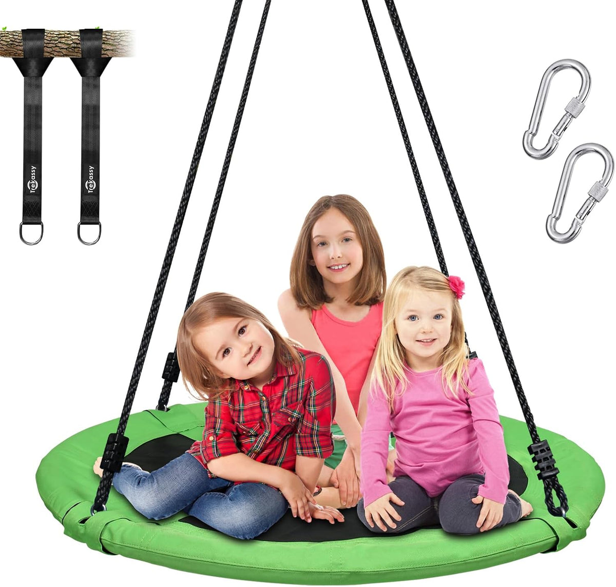 Trekassy 40" Saucer Tree Swing - Green